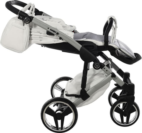 Junama Diamond GLOW V2 3 in 1 PELLE BIANCO Navicella Grigia Satinato Telaio CROMATO Prima infanzia/Passeggini carrozzine e accessori/Passeggini e carrozzine/Sistemi modulari La Casa Del Bebè - Napoli, Commerciovirtuoso.it