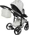 Junama Diamond GLOW V2 3 in 1 PELLE BIANCO Navicella Grigia Satinato Telaio CROMATO Prima infanzia/Passeggini carrozzine e accessori/Passeggini e carrozzine/Sistemi modulari La Casa Del Bebè - Napoli, Commerciovirtuoso.it