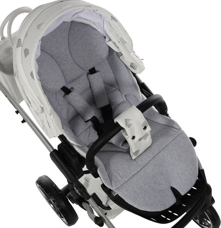 Junama Diamond GLOW V2 3 in 1 PELLE BIANCO Navicella Grigia Satinato Telaio CROMATO Prima infanzia/Passeggini carrozzine e accessori/Passeggini e carrozzine/Sistemi modulari La Casa Del Bebè - Napoli, Commerciovirtuoso.it
