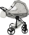 Junama Diamond GLOW V2 3 in 1 PELLE BIANCO Navicella Grigia Satinato Telaio CROMATO Prima infanzia/Passeggini carrozzine e accessori/Passeggini e carrozzine/Sistemi modulari La Casa Del Bebè - Napoli, Commerciovirtuoso.it