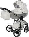 Junama Diamond GLOW V2 3 in 1 PELLE BIANCO Navicella Grigia Satinato Telaio CROMATO Prima infanzia/Passeggini carrozzine e accessori/Passeggini e carrozzine/Sistemi modulari La Casa Del Bebè - Napoli, Commerciovirtuoso.it