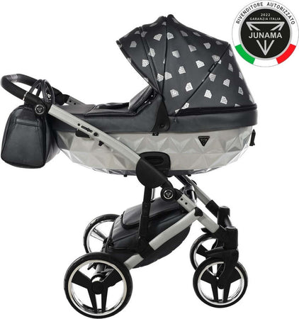 Junama Diamond GLOW V2 3 in 1 PELLE GRIGIO Navicella Grigia Satinato Telaio Grigio Prima infanzia/Passeggini carrozzine e accessori/Passeggini e carrozzine/Sistemi modulari La Casa Del Bebè - Napoli, Commerciovirtuoso.it