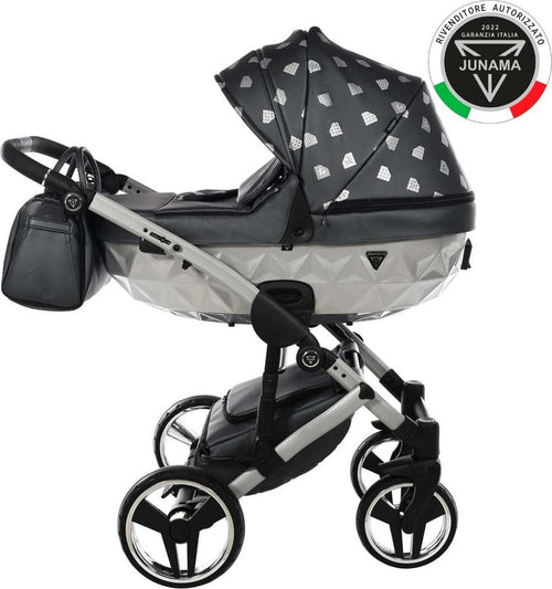Junama Diamond GLOW V2 3 in 1 PELLE GRIGIO Navicella Grigia Satinato Telaio Grigio Prima infanzia/Passeggini carrozzine e accessori/Passeggini e carrozzine/Sistemi modulari La Casa Del Bebè - Napoli, Commerciovirtuoso.it