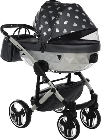 Junama Diamond GLOW V2 3 in 1 PELLE GRIGIO Navicella Grigia Satinato Telaio Grigio Prima infanzia/Passeggini carrozzine e accessori/Passeggini e carrozzine/Sistemi modulari La Casa Del Bebè - Napoli, Commerciovirtuoso.it