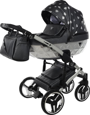 Junama Diamond GLOW V2 3 in 1 PELLE GRIGIO Navicella Grigia Satinato Telaio Grigio Prima infanzia/Passeggini carrozzine e accessori/Passeggini e carrozzine/Sistemi modulari La Casa Del Bebè - Napoli, Commerciovirtuoso.it