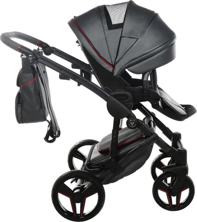 Junama-Diamond-S-Class-V3-3-in-1-Nero-Telaio-Nero-Dettagli-Rosso