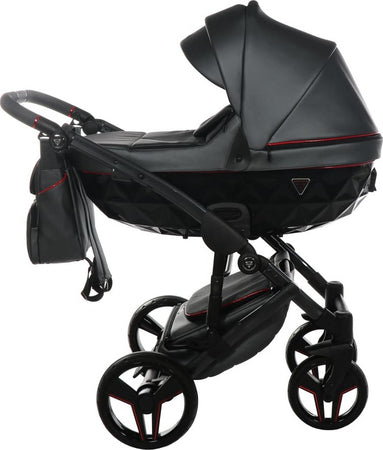Junama-Diamond-S-Class-V3-3-in-1-Nero-Telaio-Nero-Dettagli-Rosso