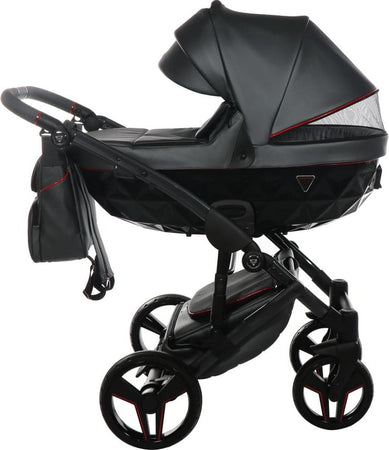 Junama-Diamond-S-Class-V3-3-in-1-Nero-Telaio-Nero-Dettagli-Rosso