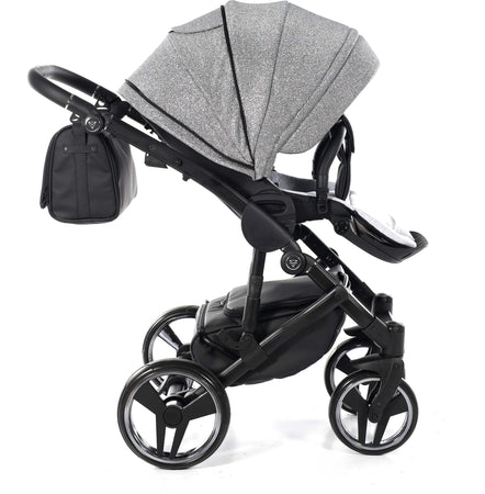 Junama Diamond Superstar 3in1 Pelle/Tessuto Grigio Glitter Navicella Nera Telaio Nero Prima infanzia/Passeggini carrozzine e accessori/Passeggini e carrozzine/Sistemi modulari La Casa Del Bebè - Napoli, Commerciovirtuoso.it