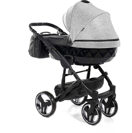 Junama Diamond Superstar 3in1 Pelle/Tessuto Grigio Glitter Navicella Nera Telaio Nero Prima infanzia/Passeggini carrozzine e accessori/Passeggini e carrozzine/Sistemi modulari La Casa Del Bebè - Napoli, Commerciovirtuoso.it