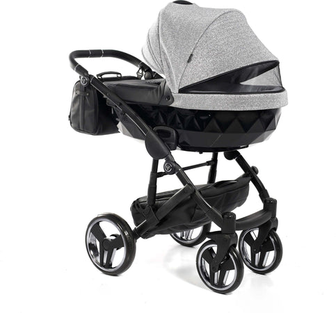Junama Diamond Superstar 3in1 Pelle/Tessuto Grigio Glitter Navicella Nera Telaio Nero Prima infanzia/Passeggini carrozzine e accessori/Passeggini e carrozzine/Sistemi modulari La Casa Del Bebè - Napoli, Commerciovirtuoso.it