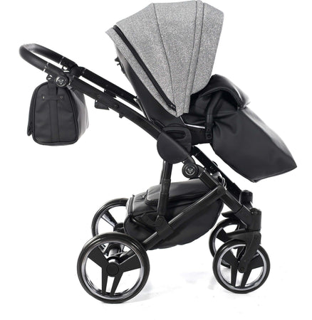 Junama Diamond Superstar 3in1 Pelle/Tessuto Grigio Glitter Navicella Nera Telaio Nero Prima infanzia/Passeggini carrozzine e accessori/Passeggini e carrozzine/Sistemi modulari La Casa Del Bebè - Napoli, Commerciovirtuoso.it