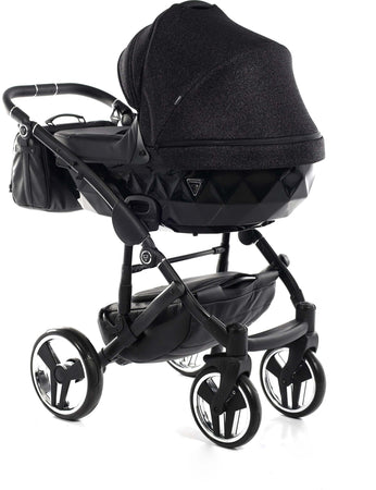 Junama Diamond Superstar 3in1 Pelle/Tessuto Nero Glitter Navicella Nera Telaio Nero Prima infanzia/Passeggini carrozzine e accessori/Passeggini e carrozzine/Sistemi modulari La Casa Del Bebè - Napoli, Commerciovirtuoso.it