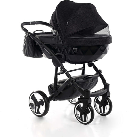 Junama Diamond Superstar 3in1 Pelle/Tessuto Nero Glitter Navicella Nera Telaio Nero Prima infanzia/Passeggini carrozzine e accessori/Passeggini e carrozzine/Sistemi modulari La Casa Del Bebè - Napoli, Commerciovirtuoso.it