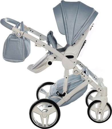 Junama Fluo Italy 3 in 1 Ecopelle Blue/Telaio White Prima infanzia/Passeggini carrozzine e accessori/Passeggini e carrozzine/Sistemi modulari La Casa Del Bebè - Napoli, Commerciovirtuoso.it