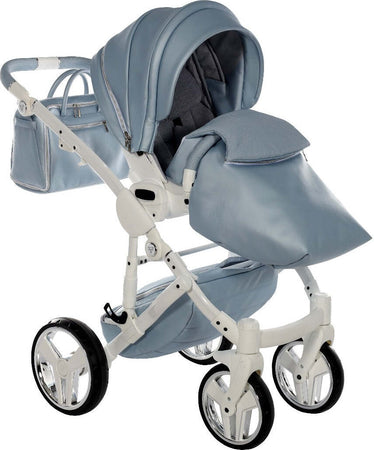 Junama Fluo Italy 3 in 1 Ecopelle Blue/Telaio White Prima infanzia/Passeggini carrozzine e accessori/Passeggini e carrozzine/Sistemi modulari La Casa Del Bebè - Napoli, Commerciovirtuoso.it