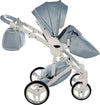 Junama Fluo Italy 3 in 1 Ecopelle Blue/Telaio White Prima infanzia/Passeggini carrozzine e accessori/Passeggini e carrozzine/Sistemi modulari La Casa Del Bebè - Napoli, Commerciovirtuoso.it