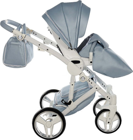 Junama Fluo Italy 3 in 1 Ecopelle Blue/Telaio White Prima infanzia/Passeggini carrozzine e accessori/Passeggini e carrozzine/Sistemi modulari La Casa Del Bebè - Napoli, Commerciovirtuoso.it