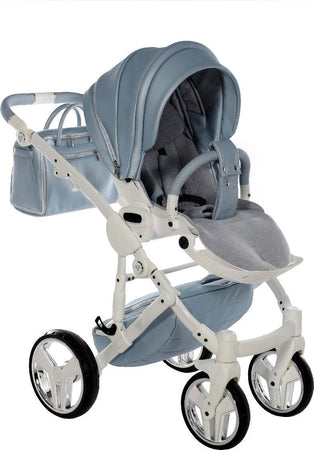 Junama Fluo Italy 3 in 1 Ecopelle Blue/Telaio White Prima infanzia/Passeggini carrozzine e accessori/Passeggini e carrozzine/Sistemi modulari La Casa Del Bebè - Napoli, Commerciovirtuoso.it