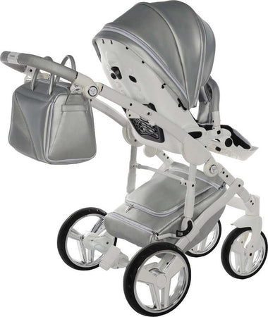 Junama Fluo Italy 3 in 1 Ecopelle Silver/Telaio White Prima infanzia/Passeggini carrozzine e accessori/Passeggini e carrozzine/Sistemi modulari La Casa Del Bebè - Napoli, Commerciovirtuoso.it