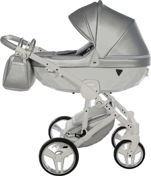 Junama Fluo Italy 3 in 1 Ecopelle Silver/Telaio White Prima infanzia/Passeggini carrozzine e accessori/Passeggini e carrozzine/Sistemi modulari La Casa Del Bebè - Napoli, Commerciovirtuoso.it