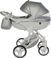 Junama Fluo Italy 3 in 1 Ecopelle Silver/Telaio White Prima infanzia/Passeggini carrozzine e accessori/Passeggini e carrozzine/Sistemi modulari La Casa Del Bebè - Napoli, Commerciovirtuoso.it