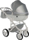 Junama Fluo Italy 3 in 1 Ecopelle Silver/Telaio White Prima infanzia/Passeggini carrozzine e accessori/Passeggini e carrozzine/Sistemi modulari La Casa Del Bebè - Napoli, Commerciovirtuoso.it