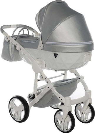 Junama Fluo Italy 3 in 1 Ecopelle Silver/Telaio White Prima infanzia/Passeggini carrozzine e accessori/Passeggini e carrozzine/Sistemi modulari La Casa Del Bebè - Napoli, Commerciovirtuoso.it