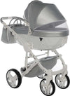 Junama Fluo Italy 3 in 1 Ecopelle Silver/Telaio White Prima infanzia/Passeggini carrozzine e accessori/Passeggini e carrozzine/Sistemi modulari La Casa Del Bebè - Napoli, Commerciovirtuoso.it