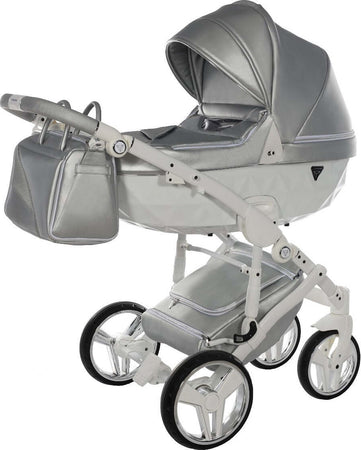Junama Fluo Italy 3 in 1 Ecopelle Silver/Telaio White Prima infanzia/Passeggini carrozzine e accessori/Passeggini e carrozzine/Sistemi modulari La Casa Del Bebè - Napoli, Commerciovirtuoso.it