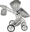 Junama Fluo Italy 3 in 1 Ecopelle Silver/Telaio White Prima infanzia/Passeggini carrozzine e accessori/Passeggini e carrozzine/Sistemi modulari La Casa Del Bebè - Napoli, Commerciovirtuoso.it