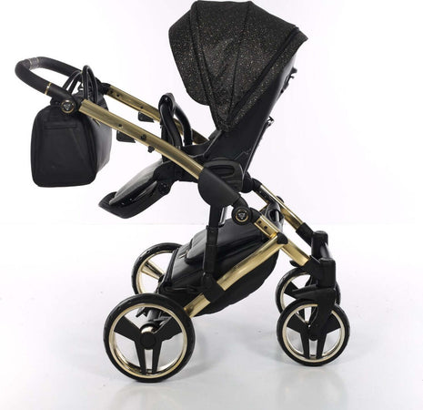 Junama Starry Night 3 in 1 Tessuto Nero Telaio Oro Giallo Dettagli Nero Ecopelle Prima infanzia/Passeggini carrozzine e accessori/Passeggini e carrozzine/Sistemi modulari La Casa Del Bebè - Napoli, Commerciovirtuoso.it