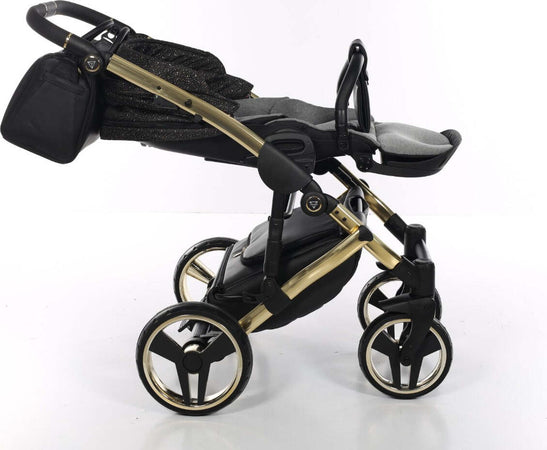 Junama Starry Night 3 in 1 Tessuto Nero Telaio Oro Giallo Dettagli Nero Ecopelle Prima infanzia/Passeggini carrozzine e accessori/Passeggini e carrozzine/Sistemi modulari La Casa Del Bebè - Napoli, Commerciovirtuoso.it