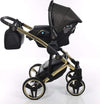 Junama Starry Night 3 in 1 Tessuto Nero Telaio Oro Giallo Dettagli Nero Ecopelle Prima infanzia/Passeggini carrozzine e accessori/Passeggini e carrozzine/Sistemi modulari La Casa Del Bebè - Napoli, Commerciovirtuoso.it