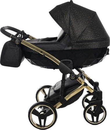 Junama Starry Night 3 in 1 Tessuto Nero Telaio Oro Giallo Dettagli Nero Ecopelle Prima infanzia/Passeggini carrozzine e accessori/Passeggini e carrozzine/Sistemi modulari La Casa Del Bebè - Napoli, Commerciovirtuoso.it