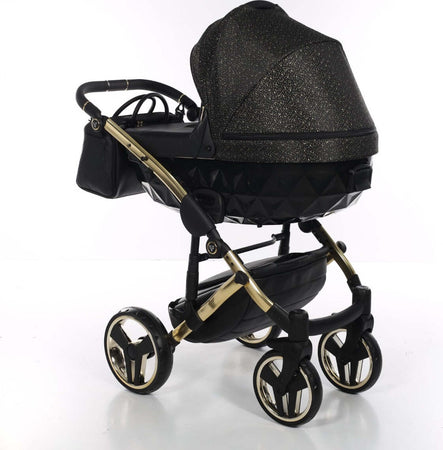 Junama Starry Night 3 in 1 Tessuto Nero Telaio Oro Giallo Dettagli Nero Ecopelle Prima infanzia/Passeggini carrozzine e accessori/Passeggini e carrozzine/Sistemi modulari La Casa Del Bebè - Napoli, Commerciovirtuoso.it
