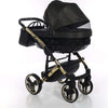 Junama Starry Night 3 in 1 Tessuto Nero Telaio Oro Giallo Dettagli Nero Ecopelle Prima infanzia/Passeggini carrozzine e accessori/Passeggini e carrozzine/Sistemi modulari La Casa Del Bebè - Napoli, Commerciovirtuoso.it
