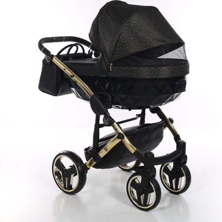Junama Starry Night 3 in 1 Tessuto Nero Telaio Oro Giallo Dettagli Nero Ecopelle Prima infanzia/Passeggini carrozzine e accessori/Passeggini e carrozzine/Sistemi modulari La Casa Del Bebè - Napoli, Commerciovirtuoso.it