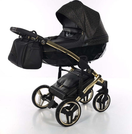 Junama Starry Night 3 in 1 Tessuto Nero Telaio Oro Giallo Dettagli Nero Ecopelle Prima infanzia/Passeggini carrozzine e accessori/Passeggini e carrozzine/Sistemi modulari La Casa Del Bebè - Napoli, Commerciovirtuoso.it
