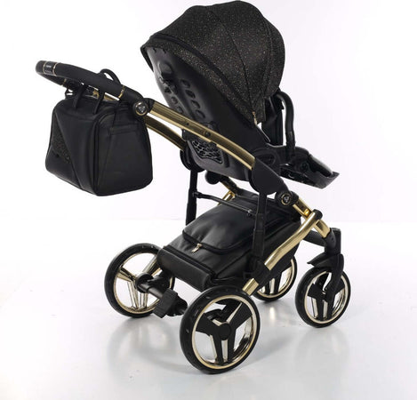 Junama Starry Night 3 in 1 Tessuto Nero Telaio Oro Giallo Dettagli Nero Ecopelle Prima infanzia/Passeggini carrozzine e accessori/Passeggini e carrozzine/Sistemi modulari La Casa Del Bebè - Napoli, Commerciovirtuoso.it