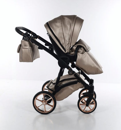 Junama Termo Eko V2 3 in 1 Ecopelle Beige Telaio Nero con anelli e cerchi Oro Rosa Prima infanzia/Passeggini carrozzine e accessori/Passeggini e carrozzine/Sistemi modulari La Casa Del Bebè - Napoli, Commerciovirtuoso.it