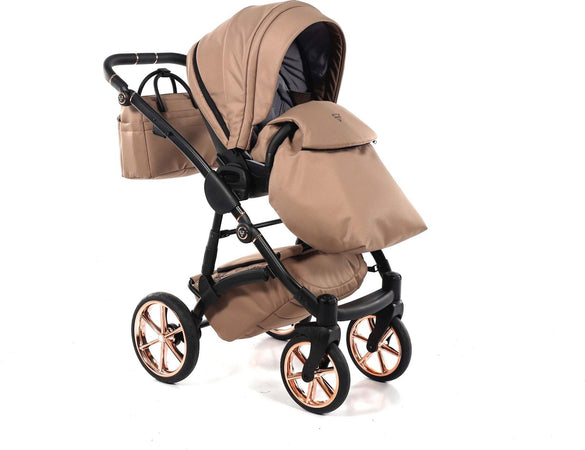 Junama Termo Tex V2 3 in 1 Tessuto Beige Telaio Nero con anelli e cerchi Oro Rosa Prima infanzia/Passeggini carrozzine e accessori/Passeggini e carrozzine/Passeggini da Jogging La Casa Del Bebè - Napoli, Commerciovirtuoso.it