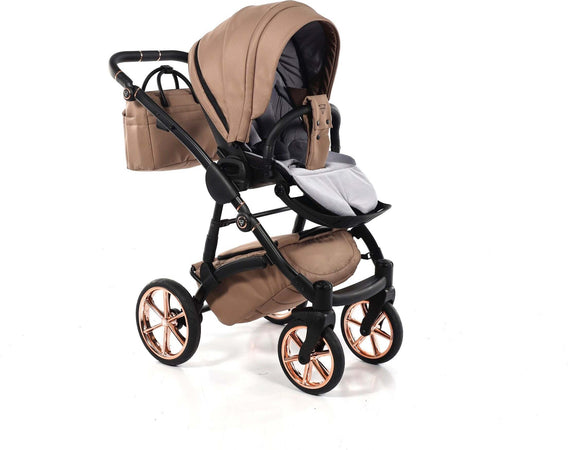 Junama Termo Tex V2 3 in 1 Tessuto Beige Telaio Nero con anelli e cerchi Oro Rosa Prima infanzia/Passeggini carrozzine e accessori/Passeggini e carrozzine/Passeggini da Jogging La Casa Del Bebè - Napoli, Commerciovirtuoso.it