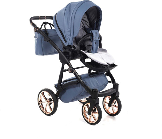 Junama Termo Tex V2 3 in 1 Tessuto Dark Blue Telaio Nero con anelli e cerchi Oro Rosa Prima infanzia/Passeggini carrozzine e accessori/Passeggini e carrozzine/Sistemi modulari La Casa Del Bebè - Napoli, Commerciovirtuoso.it