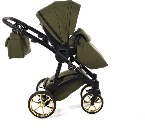 Junama Termo Tex V2 3 in 1 Tessuto Olive Telaio Nero con anelli e cerchi Oro Giallo Prima infanzia/Passeggini carrozzine e accessori/Passeggini e carrozzine/Sistemi modulari La Casa Del Bebè - Napoli, Commerciovirtuoso.it