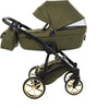 Junama Termo Tex V2 3 in 1 Tessuto Olive Telaio Nero con anelli e cerchi Oro Giallo Prima infanzia/Passeggini carrozzine e accessori/Passeggini e carrozzine/Sistemi modulari La Casa Del Bebè - Napoli, Commerciovirtuoso.it