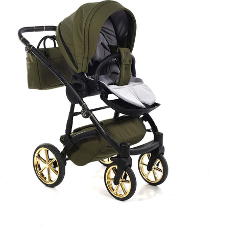 Junama Termo Tex V2 3 in 1 Tessuto Olive Telaio Nero con anelli e cerchi Oro Giallo Prima infanzia/Passeggini carrozzine e accessori/Passeggini e carrozzine/Sistemi modulari La Casa Del Bebè - Napoli, Commerciovirtuoso.it
