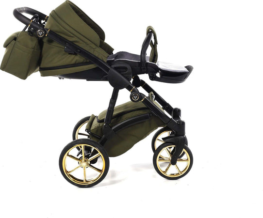 Junama Termo Tex V2 3 in 1 Tessuto Olive Telaio Nero con anelli e cerchi Oro Giallo Prima infanzia/Passeggini carrozzine e accessori/Passeggini e carrozzine/Sistemi modulari La Casa Del Bebè - Napoli, Commerciovirtuoso.it