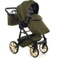 Junama Termo Tex V2 3 in 1 Tessuto Olive Telaio Nero con anelli e cerchi Oro Giallo Prima infanzia/Passeggini carrozzine e accessori/Passeggini e carrozzine/Sistemi modulari La Casa Del Bebè - Napoli, Commerciovirtuoso.it