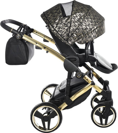 Junama Zebra 3 in 1 Nero e Telaio Oro Giallo Prima infanzia/Passeggini carrozzine e accessori/Passeggini e carrozzine/Sistemi modulari La Casa Del Bebè - Napoli, Commerciovirtuoso.it